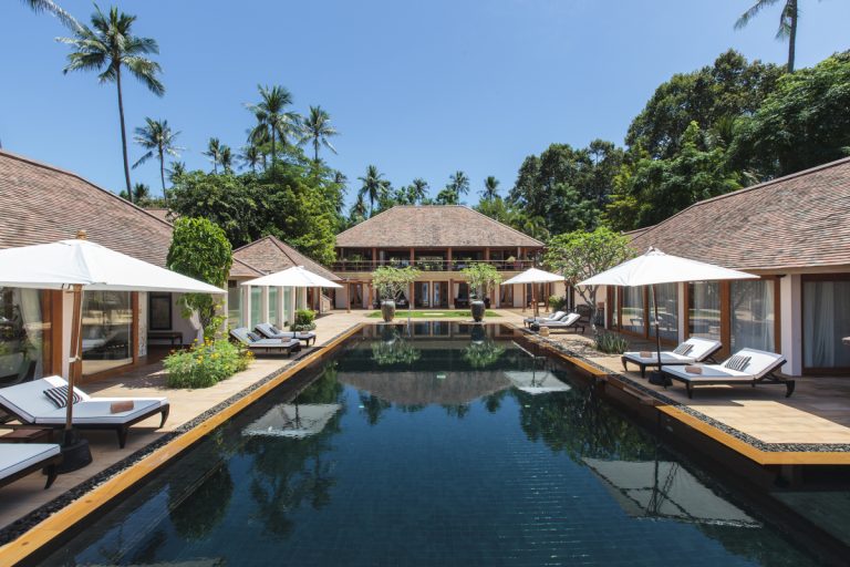 Baan Wanora, a luxury, private, beach front villa located in Laem Sor, Koh Samui, Thailand
