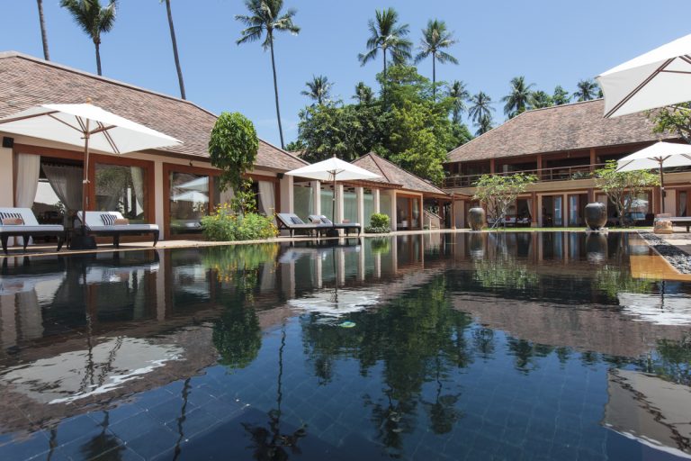 Baan Wanora, a luxury, private, beach front villa located in Laem Sor, Koh Samui, Thailand